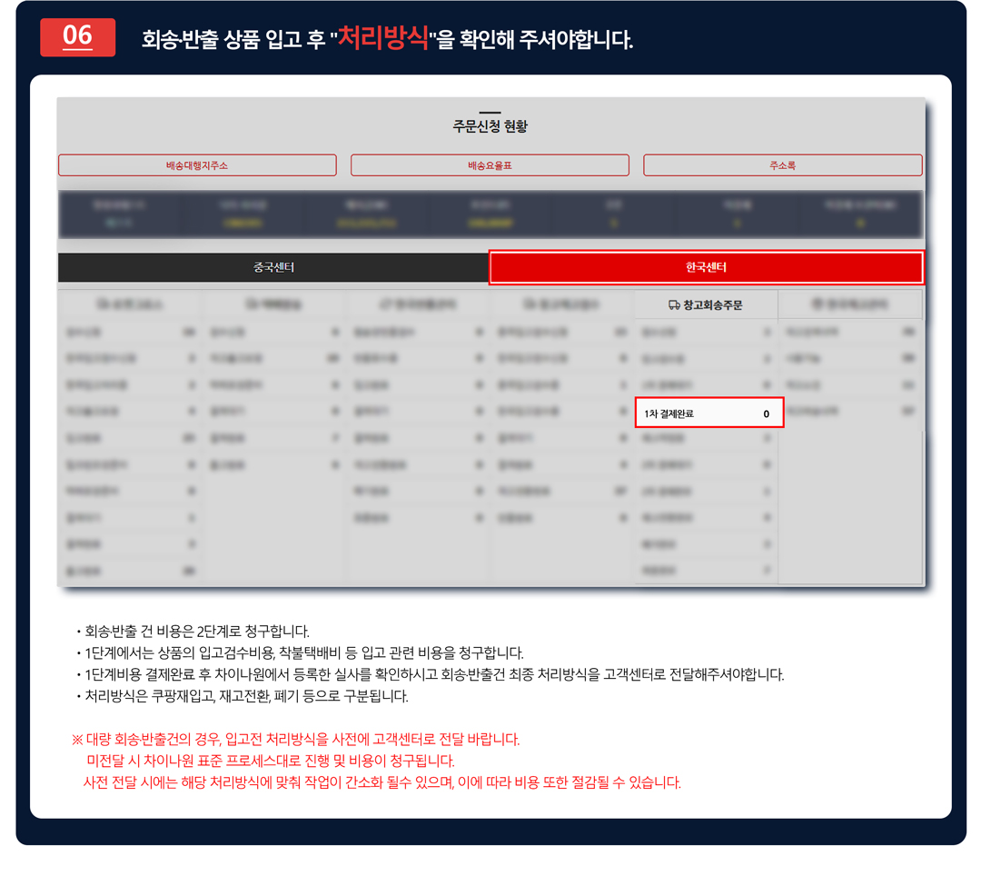 쿠팡 회송·반출 신청방법
